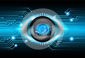 Eye cyber circuit future technology concept background