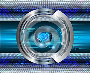 Eye cyber circuit future technology concept background