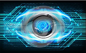 Eye cyber circuit future technology concept background