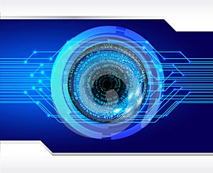 Eye cyber circuit future technology concept background