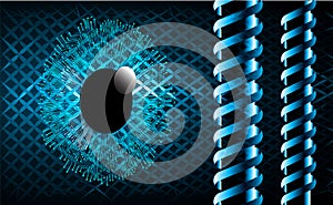 Eye cyber circuit future technology concept background Abstract future technology