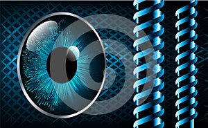 Eye cyber circuit future technology concept background Abstract future technology