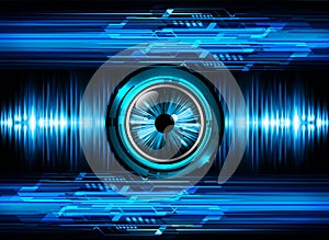 Eye cyber circuit future technology concept background Abstract future technology background Hi-tech