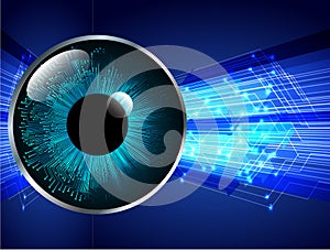 Eye cyber circuit future technology concept background Abstract future technology background Hi-tech