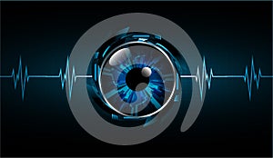 Eye cyber circuit future technology concept background Abstract future technology background Hi-tech