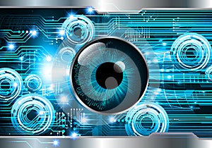 Eye cyber circuit future technology concept background Abstract future technology background Hi-tech