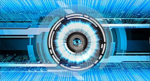 Eye cyber circuit future technology concept background Abstract future technology background Hi-tech