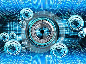 Eye cyber circuit future technology concept background Abstract future technology background Hi-tech