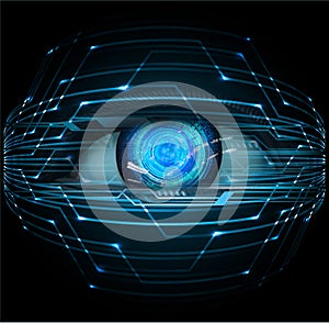 Eye cyber circuit future technology concept background Abstract future technology background Hi-tech