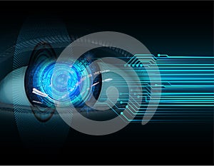 Eye cyber circuit future technology concept background Abstract future technology background Hi-tech