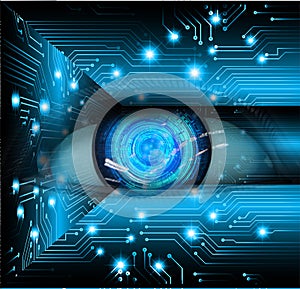 Eye cyber circuit future technology concept background Abstract future technology background Hi-tech