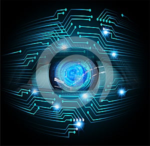 Eye cyber circuit future technology concept background Abstract future technology background Hi-tech