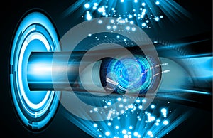 Eye cyber circuit future technology concept background Abstract future technology background Hi-tech