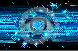 Eye cyber circuit future technology concept background Abstract future technology background Hi-tech