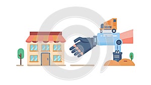 Eye with Data Streams, Digital Vision Information Flow Vector, vector design Generative AI