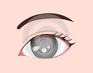 Eye disease vector illustration / Glaucoma