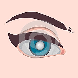 Eye disease vector illustration, Glaucoma cataract and healthy eye disease and nephropathy problems