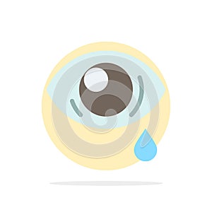 Eye, Droop, Eye, Sad Abstract Circle Background Flat color Icon