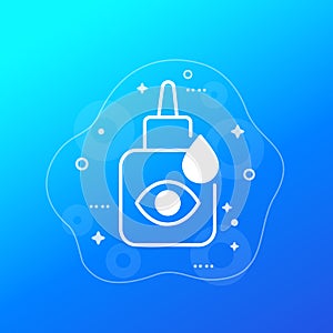 Eye drop bottle vector icon