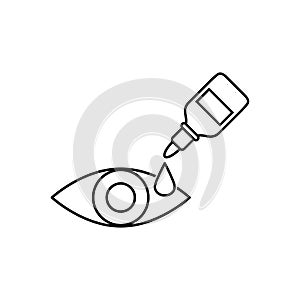 Eye drop icon.  Eye drop bottle