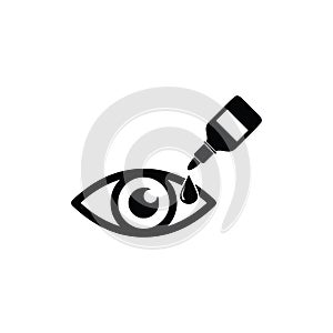 Eye drop icon.  Eye drop bottle