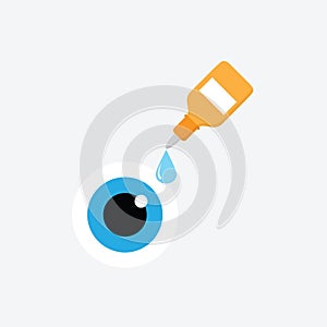 Eye drop icon  vector sign