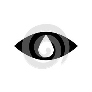 Eye drop vector icon. Isolated illustration.