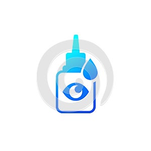 Eye drops icon on white