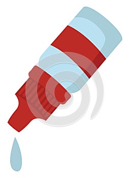 Eye drops, illustration, vector