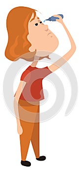 Eye drops, illustration, vector