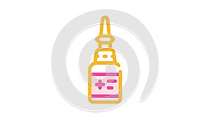 eye drops medical treatment color icon animation