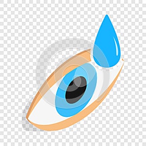 Eye drops for treatment isometric icon