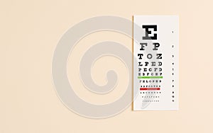 Eye exam chart