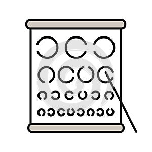 Eye exam chart color icon