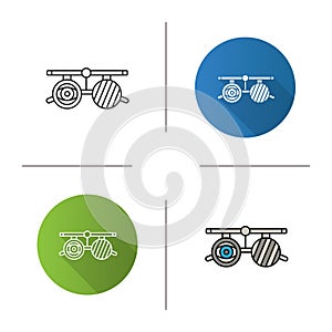 Eye exam glasses icon