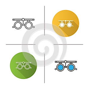 Eye exam glasses icon