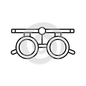 Eye exam glasses linear icon