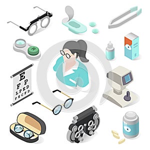 Eye examination professional equipment and ophthalmology set