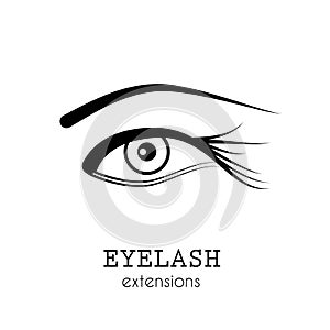 Eye eyelash extensions