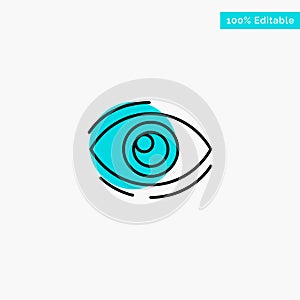 Eye, Find, Look, Looking, Search, See, View turquoise highlight circle point Vector icon
