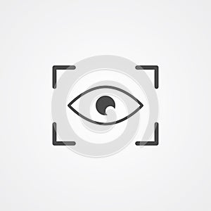 Eye focus vector icon sign symbol