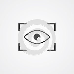 Eye focus vector icon sign symbol photo
