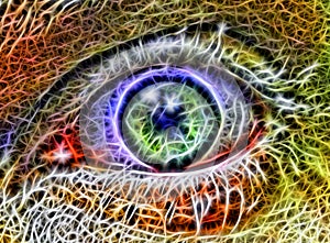 Eye from fractals photo