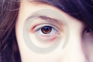 Eye of a girl