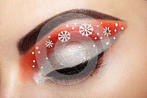 Eye girl makeover snowflakes photo