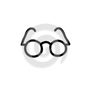 Eye glasses doodle icon, vector illustration