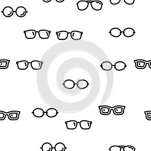 eye glasses frame fashion vector seamless pattern