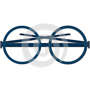 Eye glasses icon flat vector isolated on white background