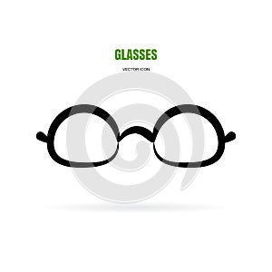 Eye glasses icon isolated on white background