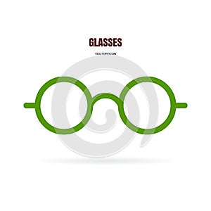 Eye glasses icon isolated on white background